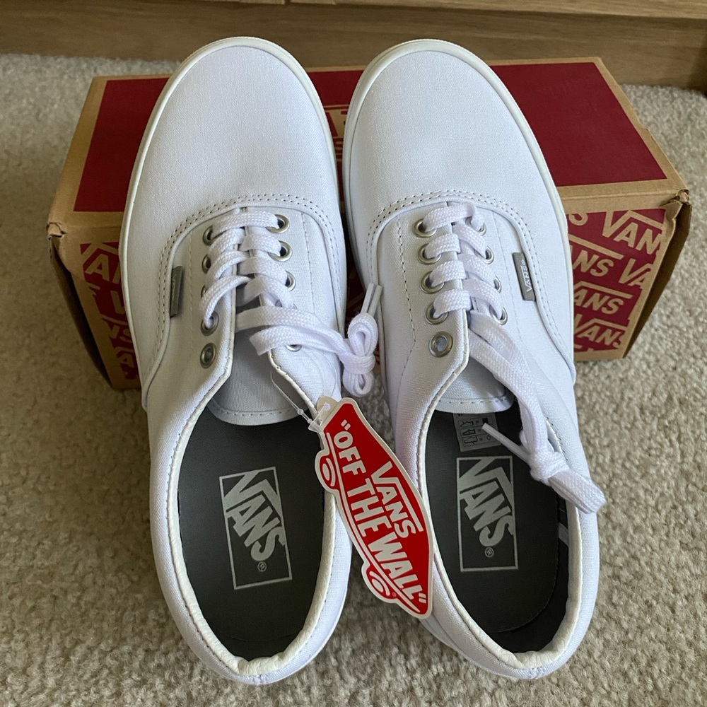 NWT and in box - Vans Era canvas sneakers, True White, women’s size 9